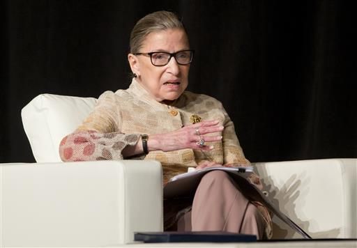 AP interview: Ginsburg doesn't want to envision a Trump win