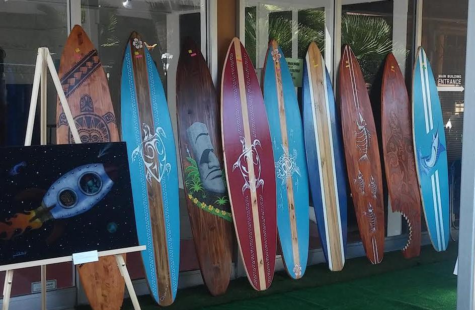 Fun surfboard wall art