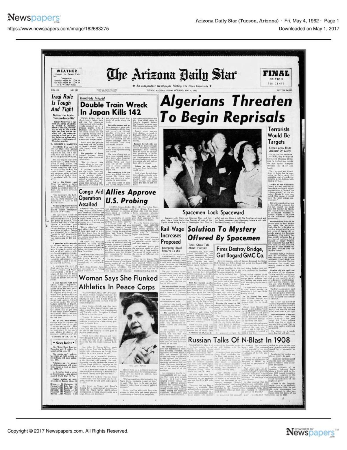 Arizona Daily Star front page May 4, 1962.pdf