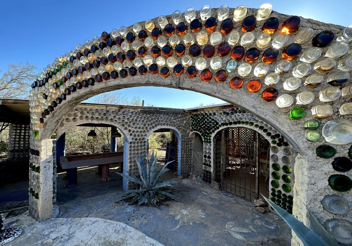 A unique Tucson home made with glass bottles is for sale