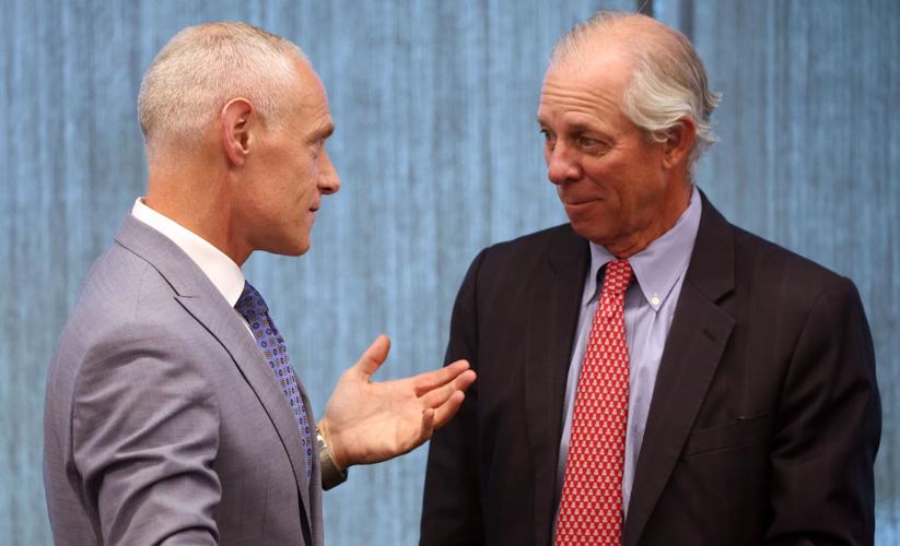 Big 12 commissioner Brett Yormark, UA President Robert Robbins | June 6, 2024 | Tempe, Arizona