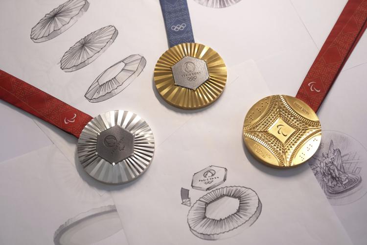 OLY Paris 2024 Medals Eiffel Tower