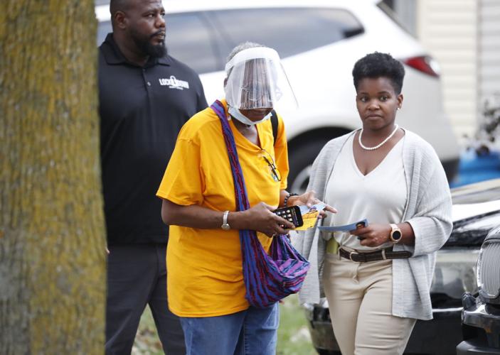 India Walton campaigning