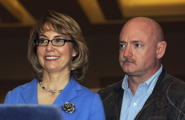 Gabby Giffords attends NY gun show