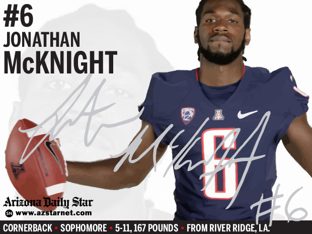 University of Arizona Wildcats cornerback Jonathan McKnight