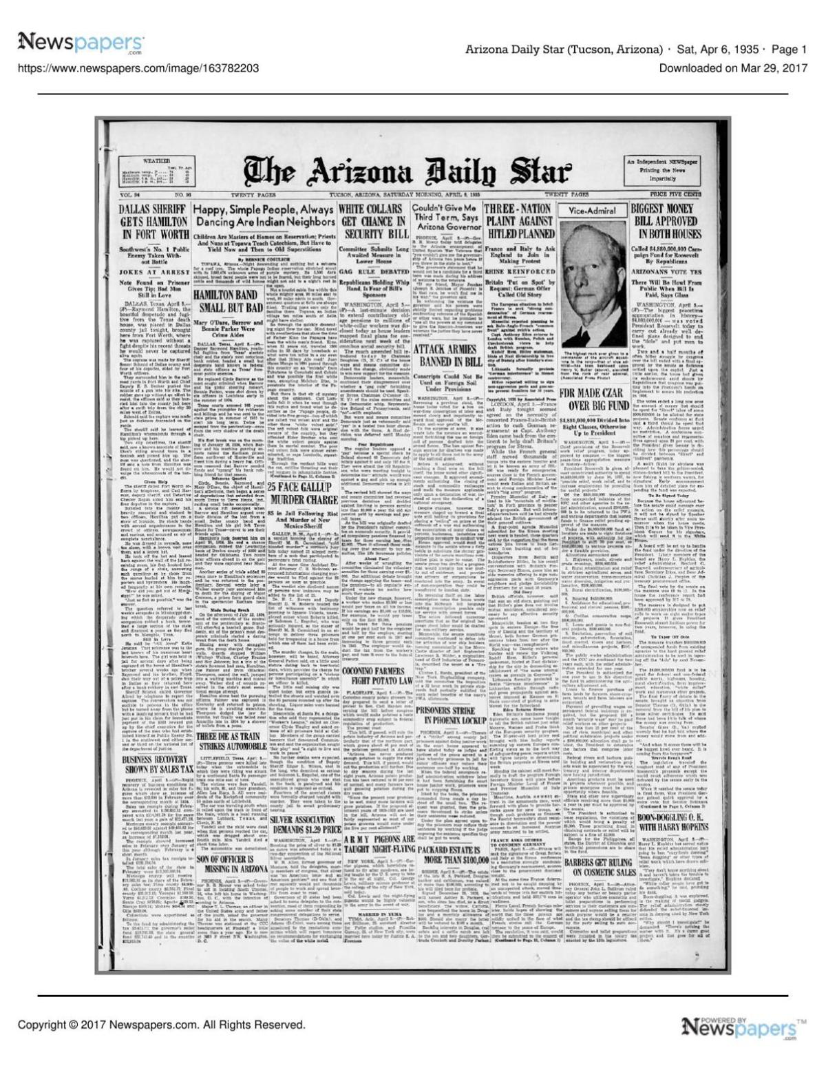 Arizona Daily Star front page April 6, 1935.pdf