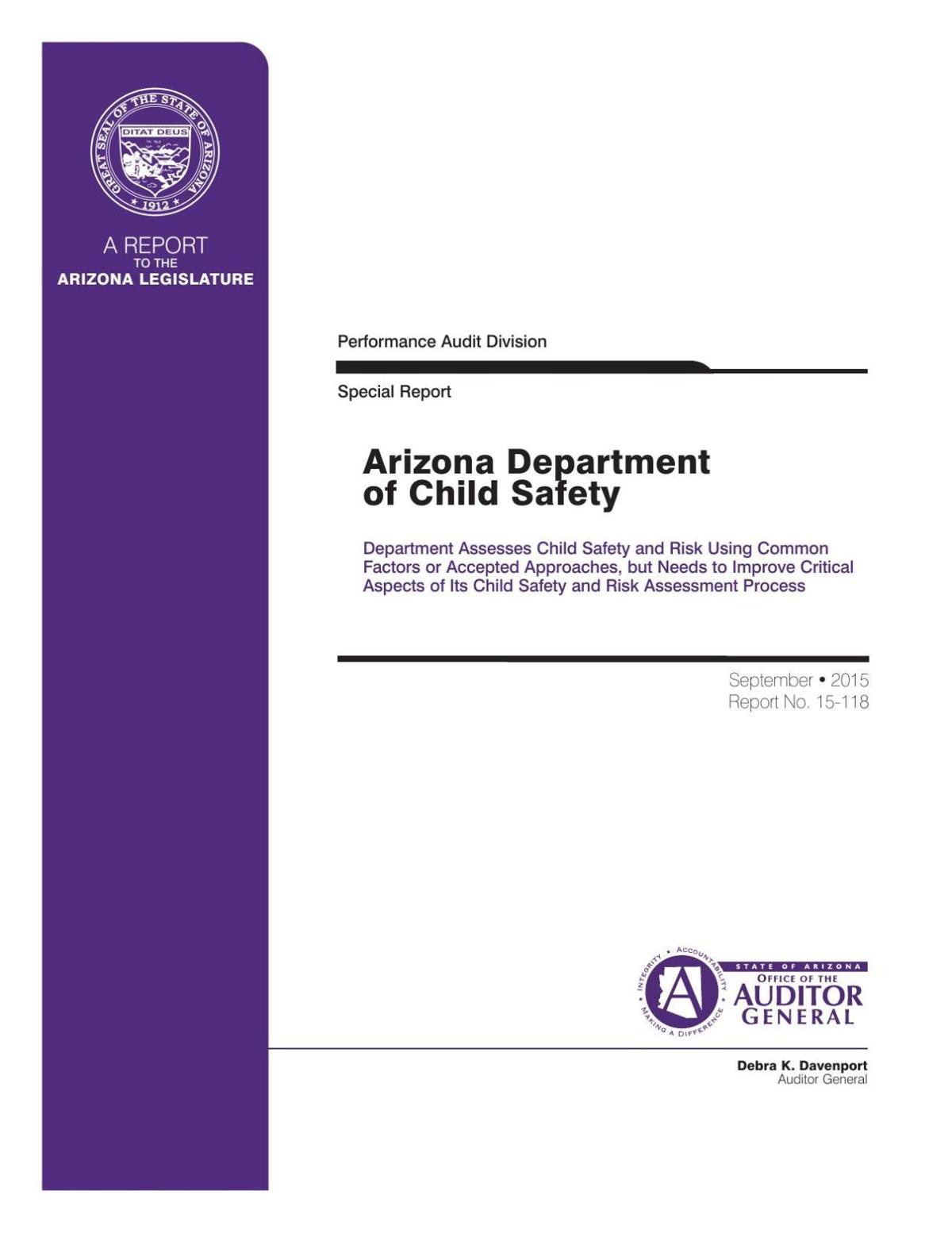 Arizona Department of Child Safety audit