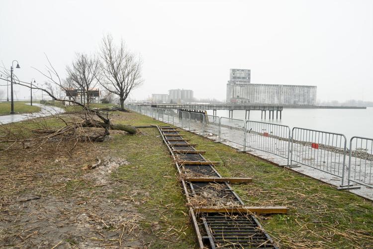 Downed railing