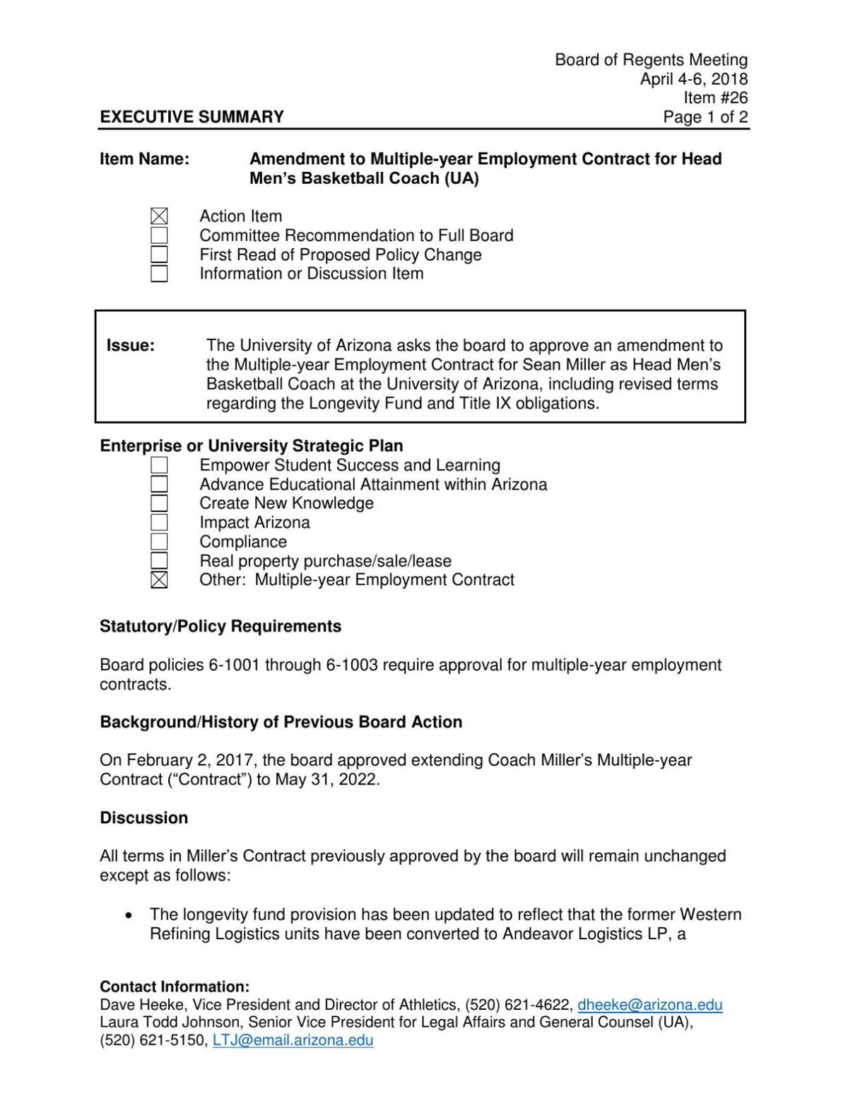 to form amend t contract 4 agreement Sean  Miller  amendment  tucson.com contract