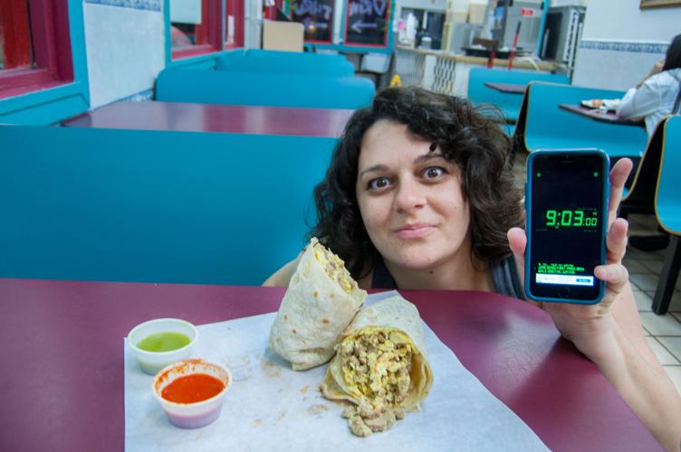 El Potosino breakfast burrito