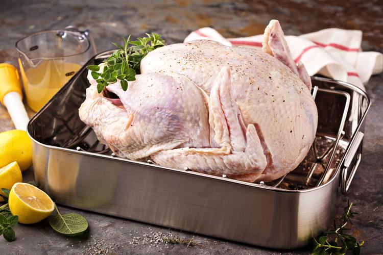 Turkey in pan