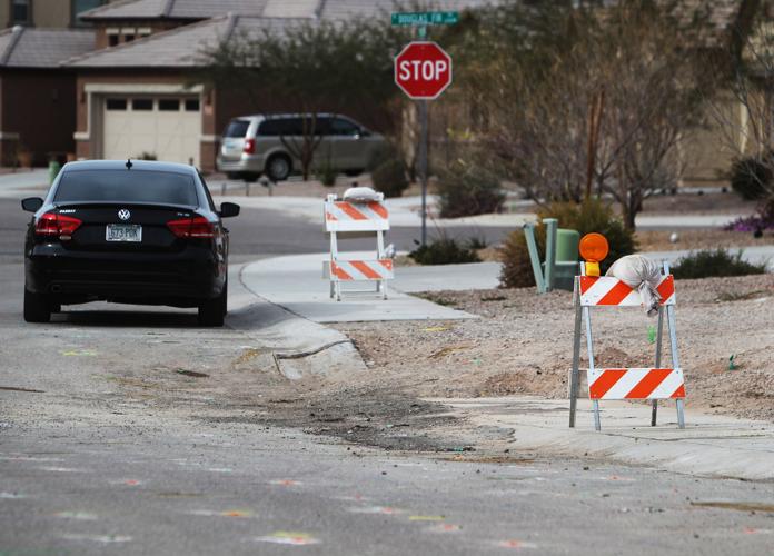 Sinking neighborhood roads in Marana