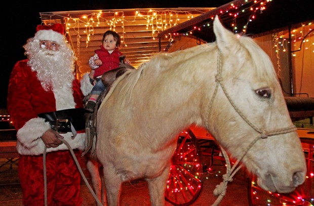 Santa Hitching A Ride You can still catch wagon ride, Santa