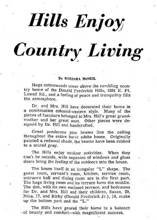 Tucson Citizen article Sept. 14, 1957