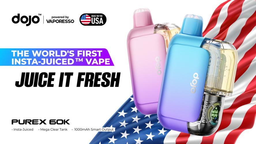 DOJO PUREX 60K Debuts at TPE 2026 as the World's First INSTA-JUICED™ Vape