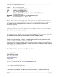 PCC emails about confidence vote