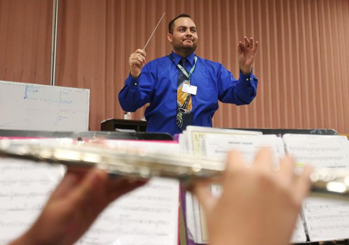 Band teacher Phillip Switzer