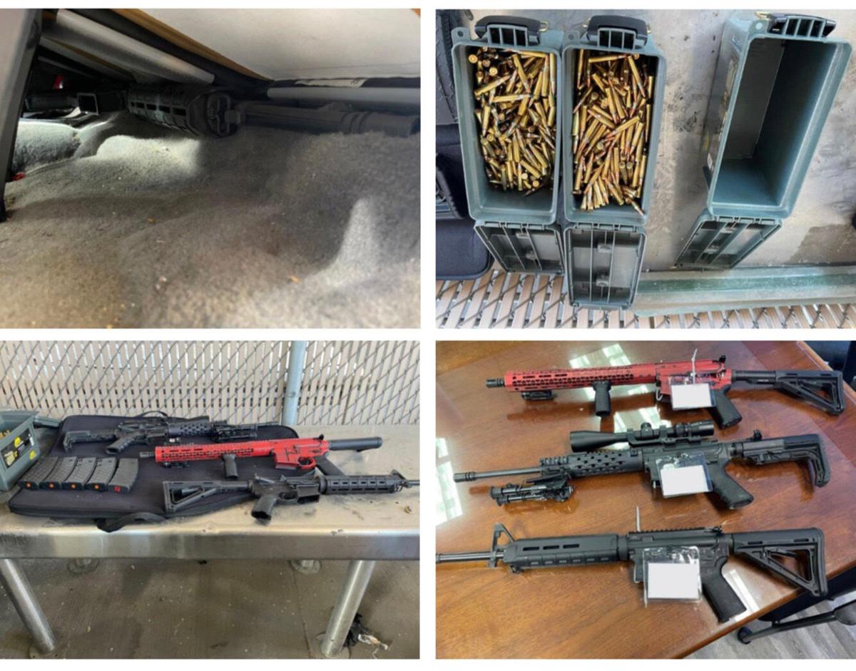 Conjunto policia rifle asalto 8 tiros y pistola con accesorios