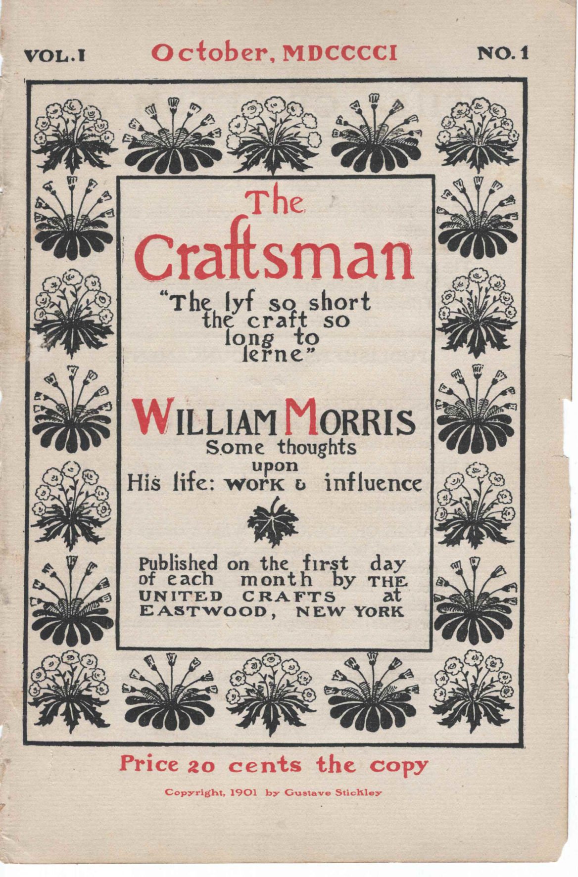 The Craftsman Magazine Covers Poster