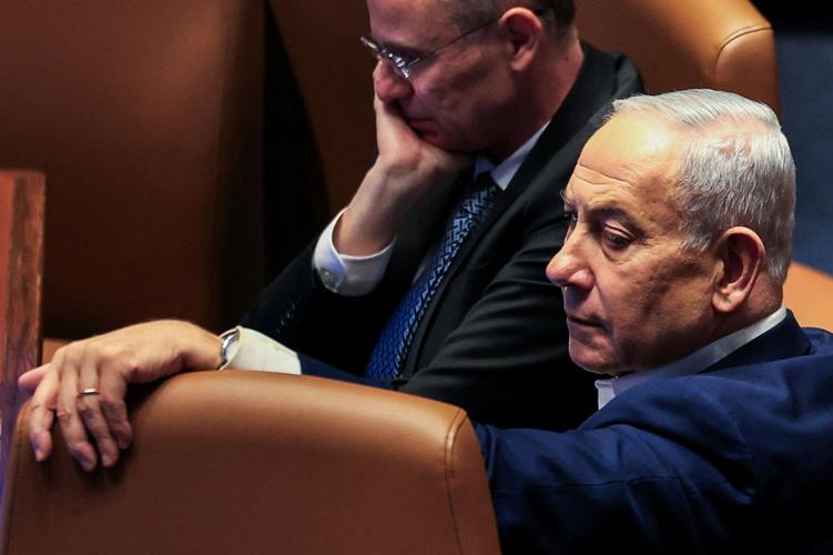 Israeli Prime Minister Benjamin Netanyahu attends a session at the Knesset, Israel's parliament, in Jerusalem