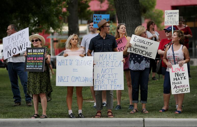 Protest in Tucson against President Donald Trump