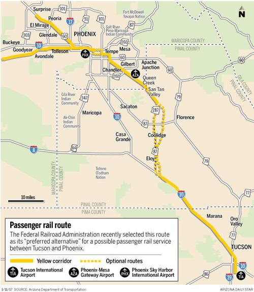 Passenger rail route