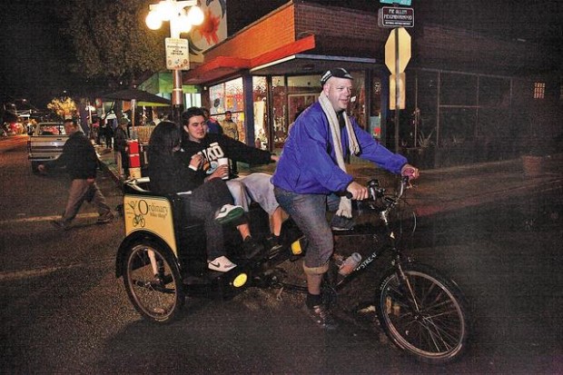 Pedaling his patrons  