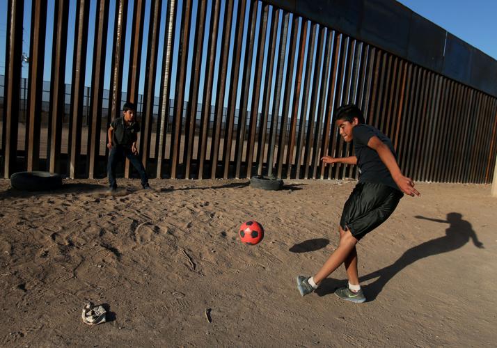 Soccer on the border near Yuma