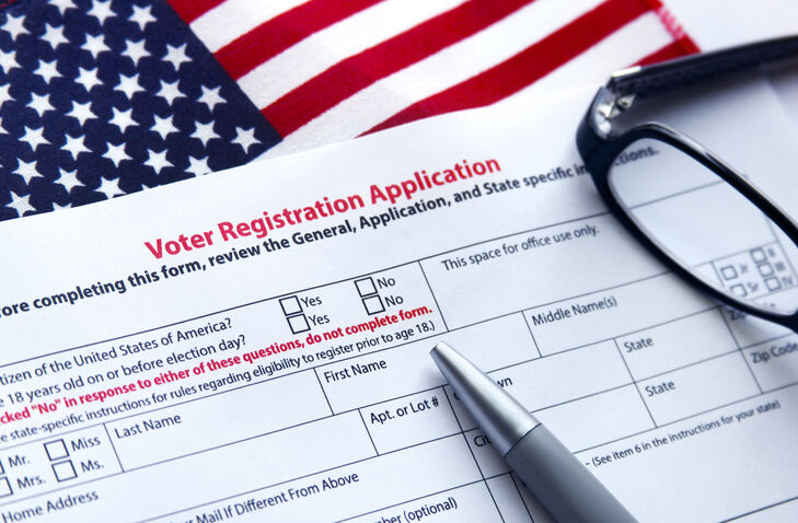 Voter registration application