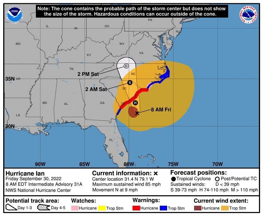 Ian made landfall in South Carolina on Friday afternoon, Sept. 30, 2022.