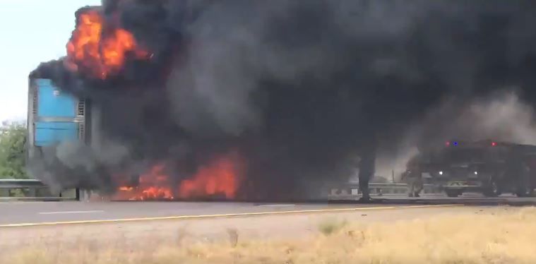 Semi fire photo