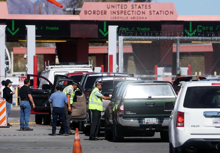 Mexican National Guard at the port of entry, Sonoyta, Mexico