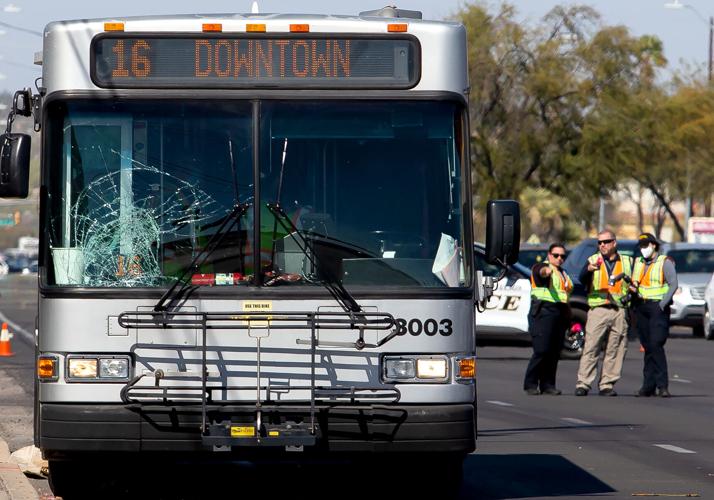Bus and Pedestrian accident