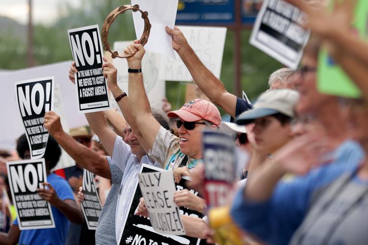 Protest in Tucson against President Donald Trump