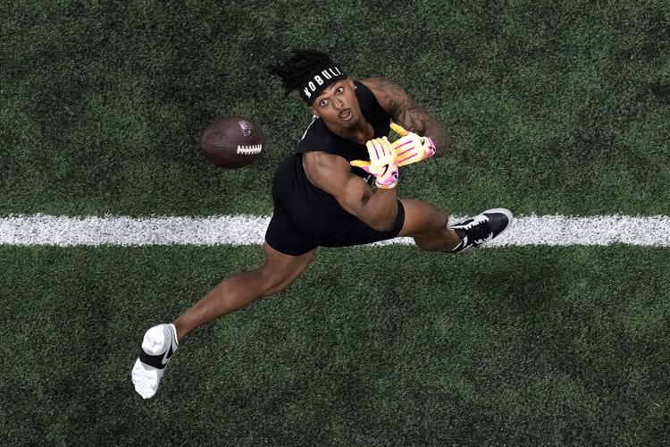 APTOPIX NFL Combine Football
