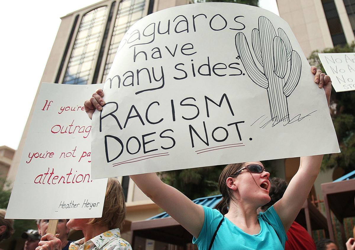 Protest in Tucson against President Donald Trump