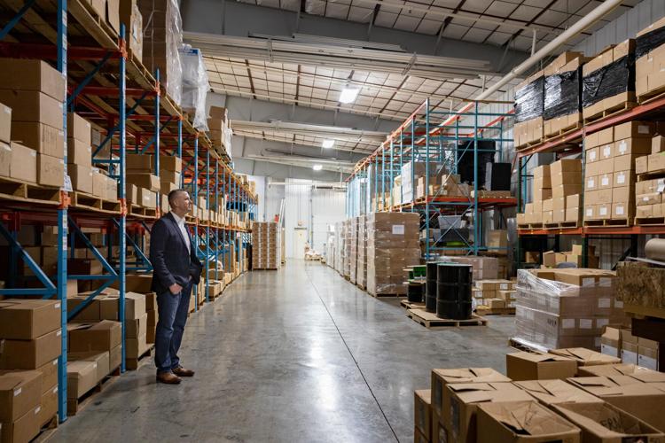 Jeremy Evans in warehouse