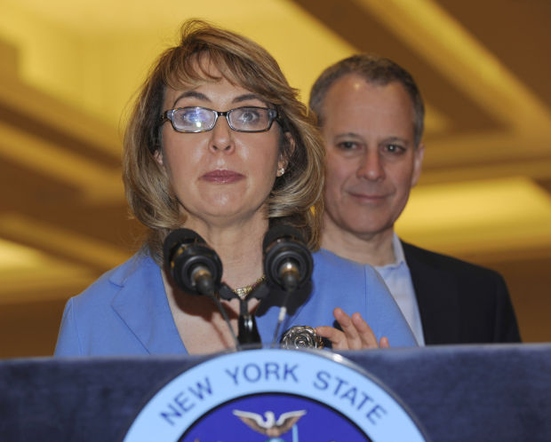 Gabby Giffords attends NY gun show