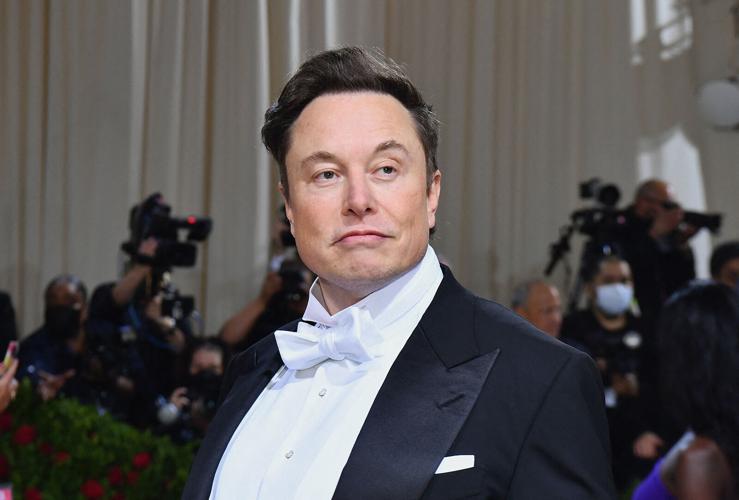 Elon Musk arrives for the 2022 Met Gala at the Metropolitan Museum of Art on May 2, 2022, in New York.