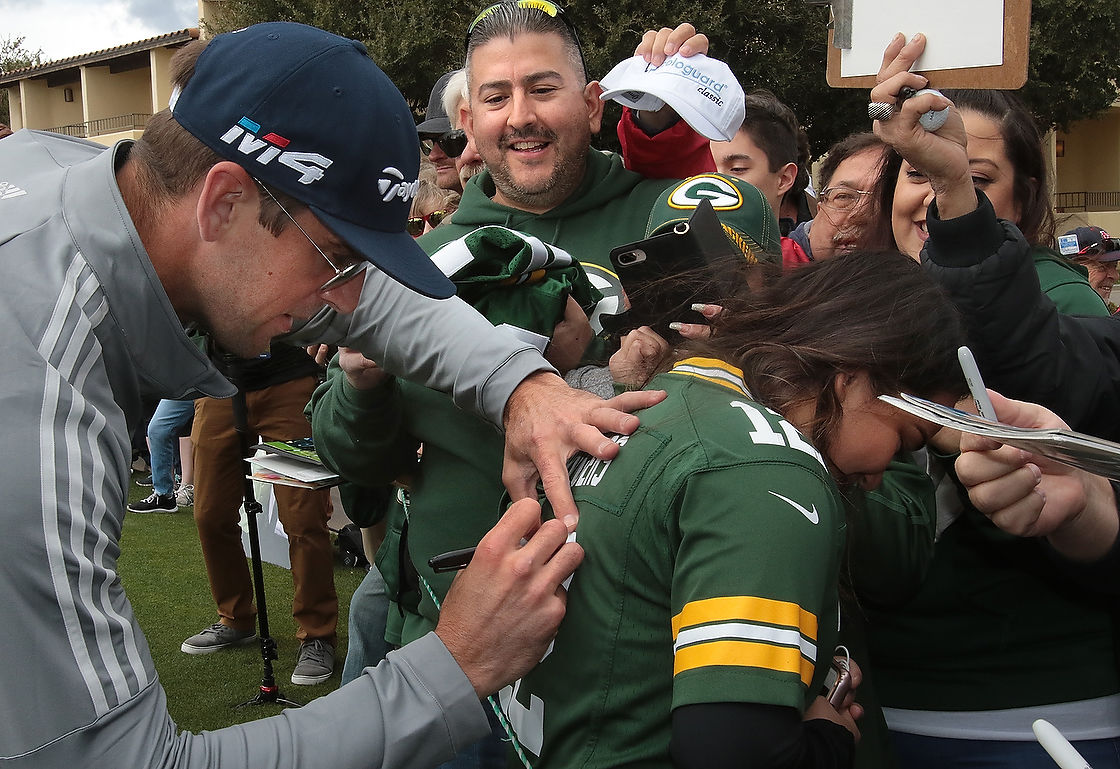 Aaron Rodgers Signed Green Bay Packers Green Custom Jersey with “Fastest QB  to 300 TD's” Inscription – Radtke Sports