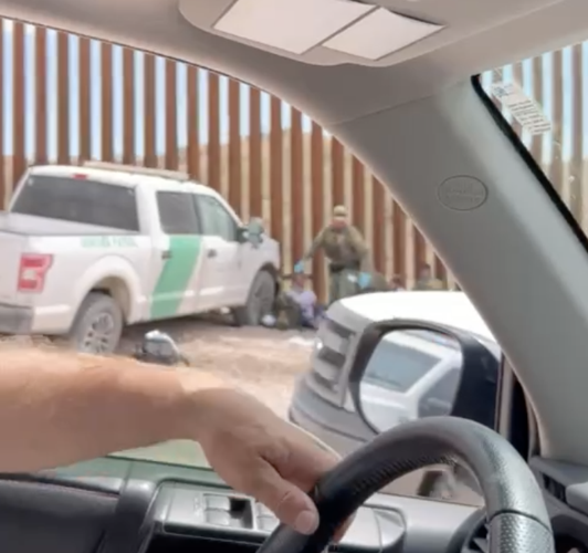 Border Patrol truck crashed into border wall