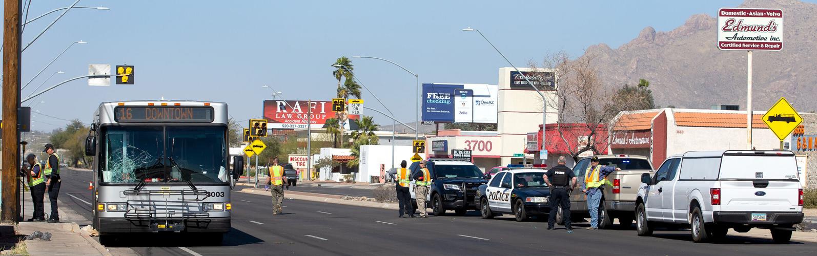 Bus and Pedestrian accident
