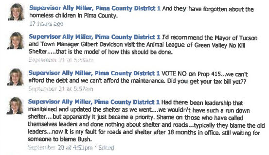 Ally Miller's Facebook post