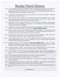 Border Patrol Ambassador Academy handouts