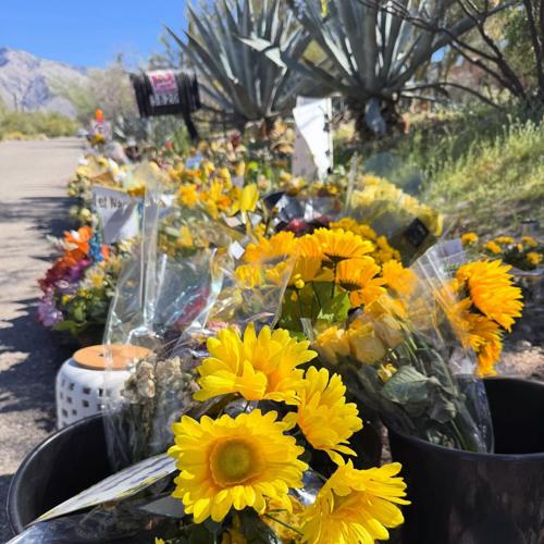 Savannah Guthrie, sister leave flowers at tribute outside mom’s Tucson home