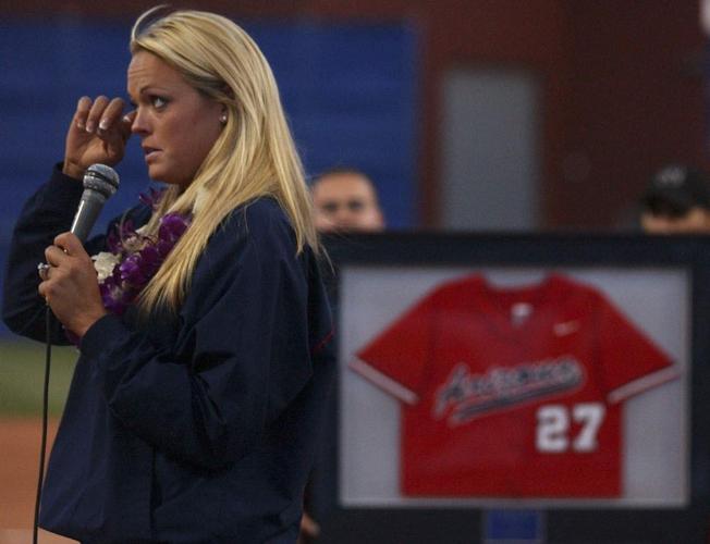 JENNIE FINCH NUMBER RETIREMENT (2 picture package)