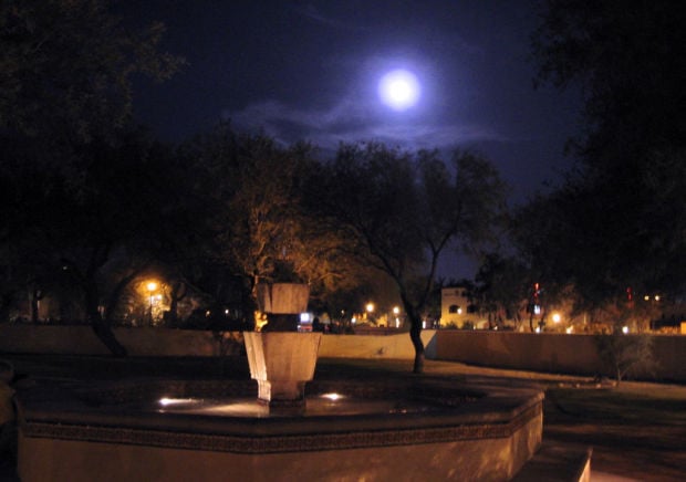 Plan contemplative walk of labyrinth under moon    