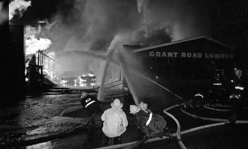 Grant Road Lumber fire in 1968