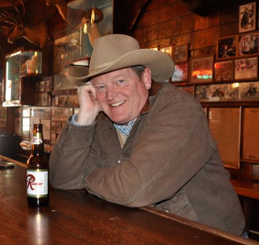 Author Craig Johnson on the set of 'Longmire'