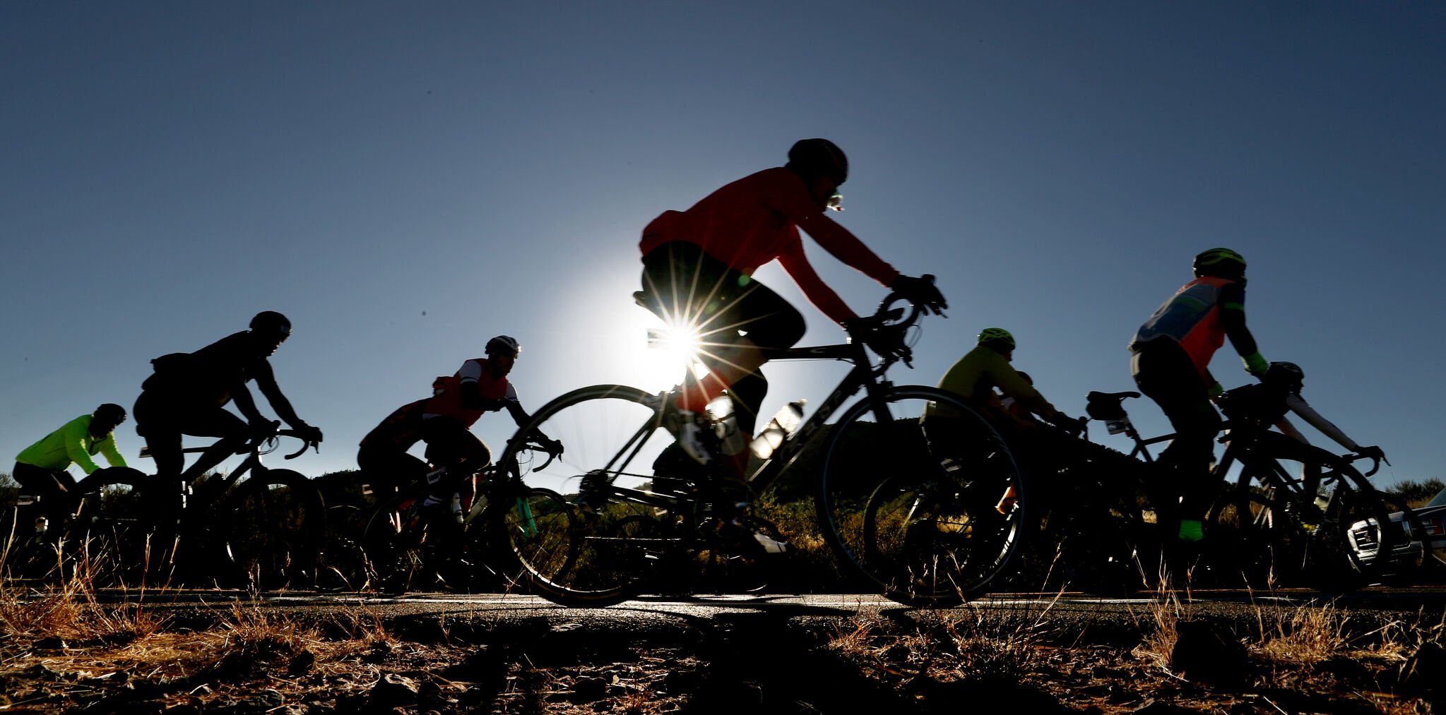 Photographs 2022 El Tour de Tucson bicycle race in Tucson Arizona